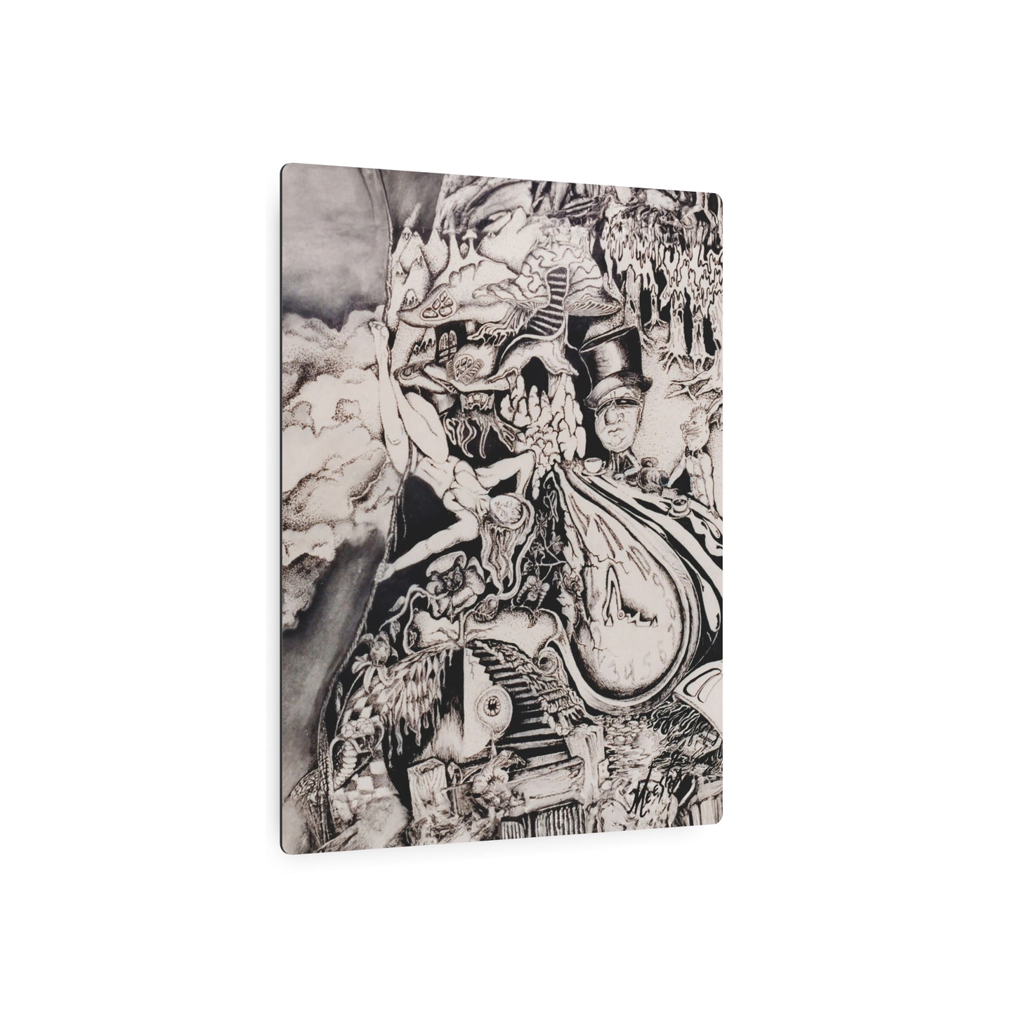 Alice In Blunderland Metal Art Sign