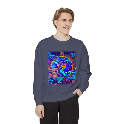 Celestrial Extraterrestrial Unisex Garment-Dyed Sweatshirt