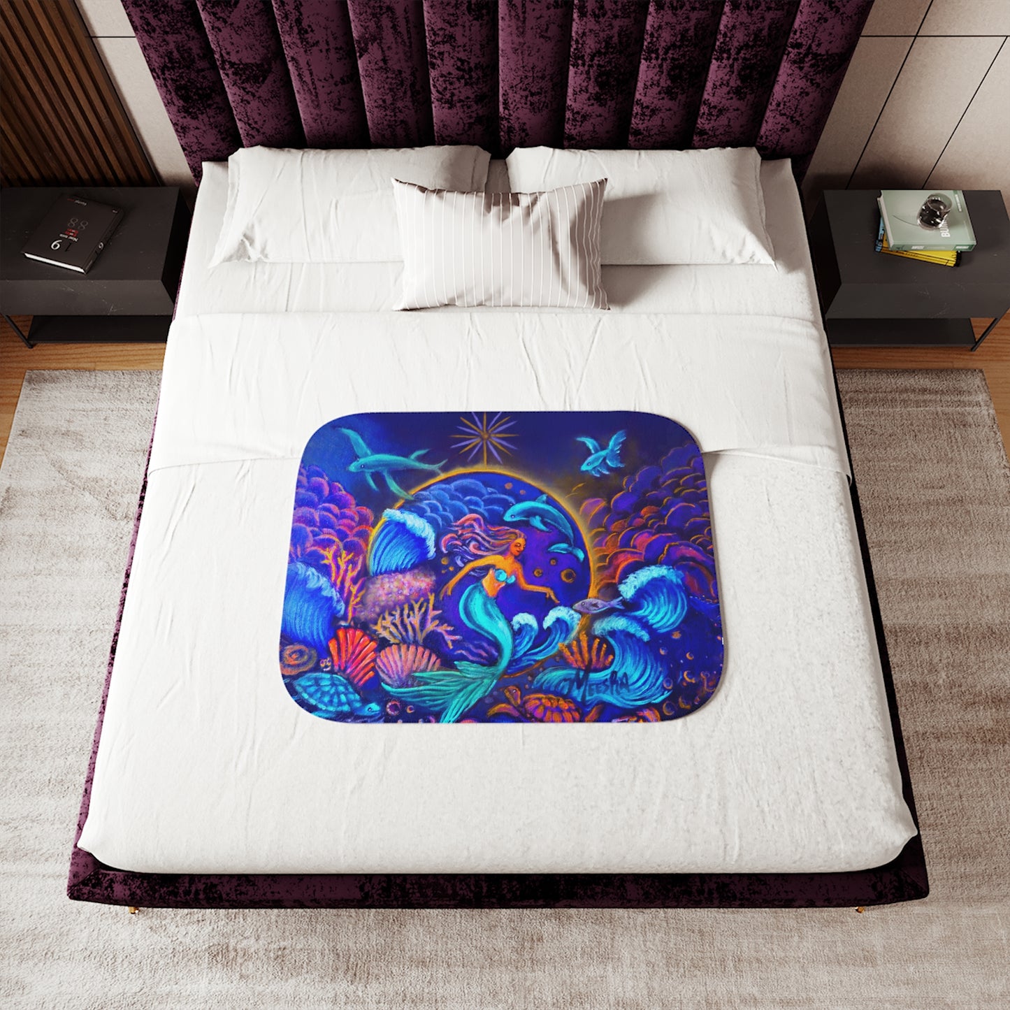 Celestrial Extraterrestrial Super Snuggly Sherpa Blanket