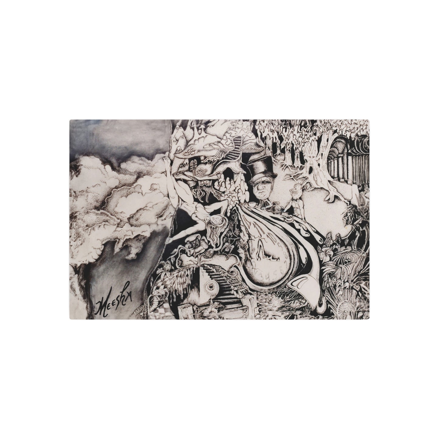 Alice In Blunderland Metal Art Sign