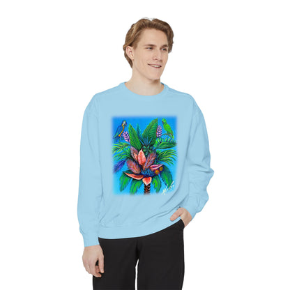 Palm Tree of Life Unisex Garment-Dyed Sweatshirt