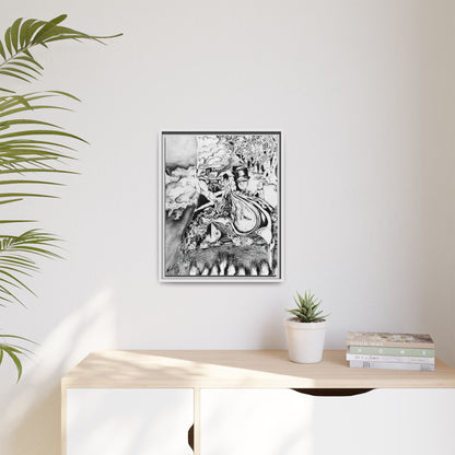 Alice In Blunderland Framed Canvas Print