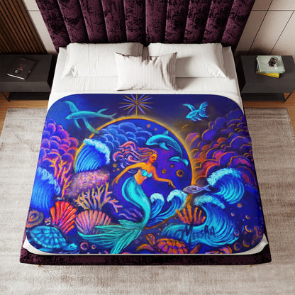 Celestrial Extraterrestrial Super Snuggly Sherpa Blanket