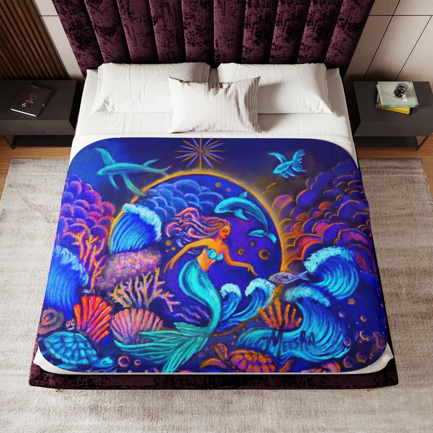 Celestrial Extraterrestrial Super Snuggly Sherpa Blanket