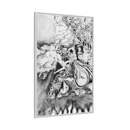 Alice In Blunderland Framed Canvas Print