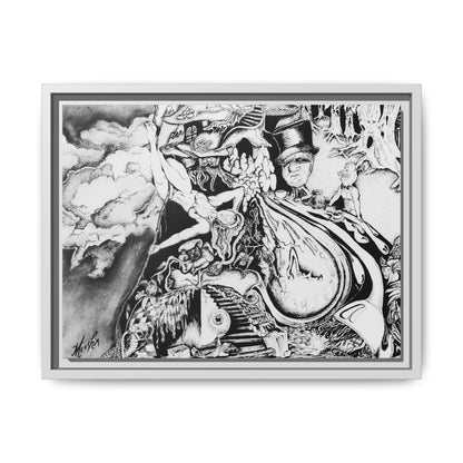 Alice In Blunderland Framed Canvas Print