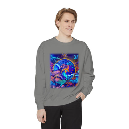Celestrial Extraterrestrial Unisex Garment-Dyed Sweatshirt