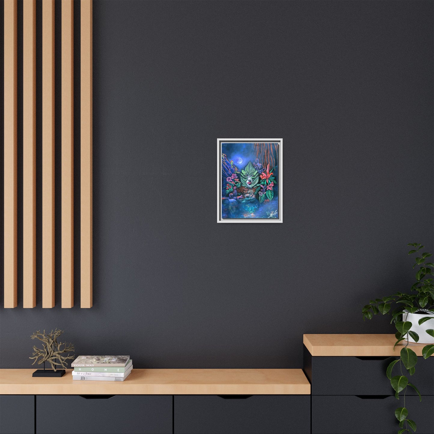 Moonlight Mischief Framed Canvas Print