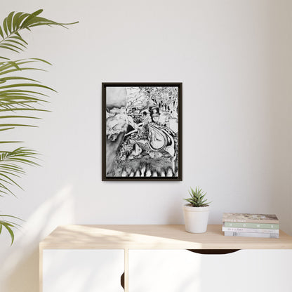 Alice In Blunderland Framed Canvas Print