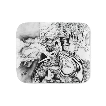 Alice In Blunderland Sper Snuggly Sherpa Blanket