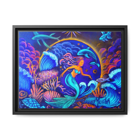 Celestrial Extraterrestrial Framed Canvas Print