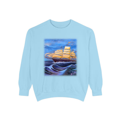 Whimsical Wavehopper Unisex Garment-Dyed Sweatshirt