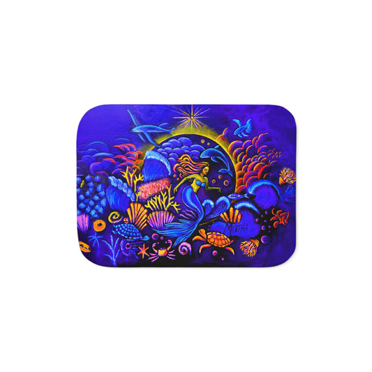 Colorful and Cozy Celestial Extraterrestrial Favorite Sherpa Blanket