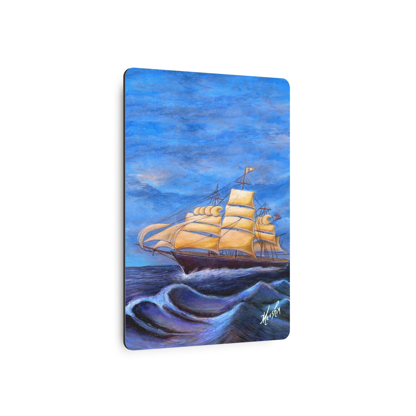 Whimsical Wavehopper Metal Art Sign