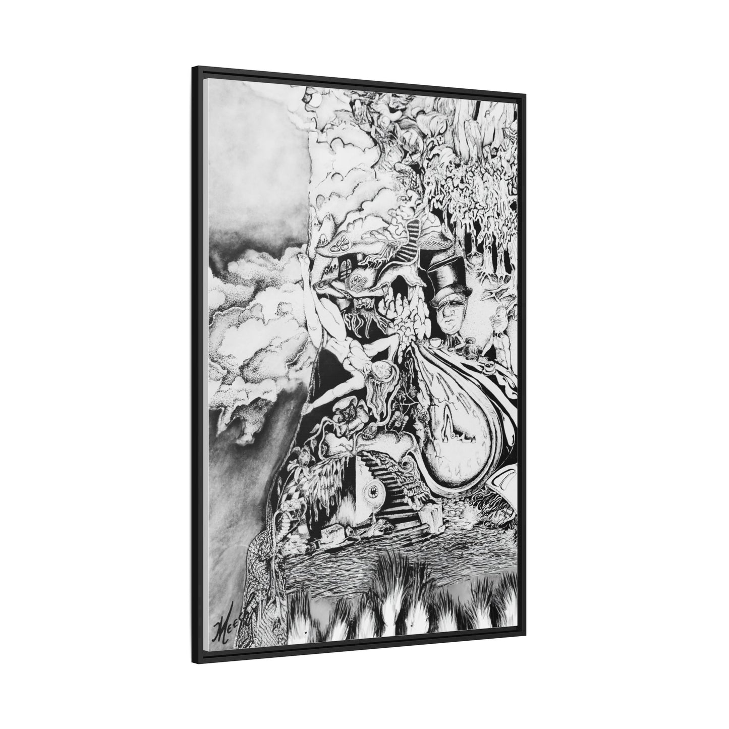 Alice In Blunderland Framed Canvas Print