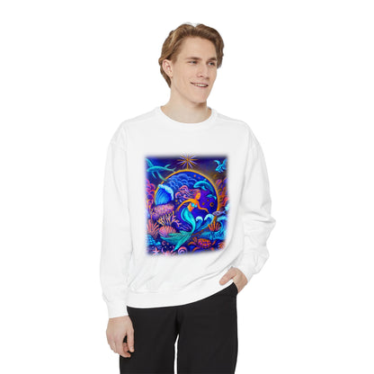 Celestrial Extraterrestrial Unisex Garment-Dyed Sweatshirt