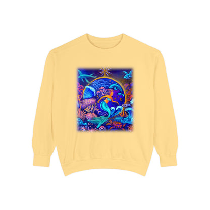 Celestrial Extraterrestrial Unisex Garment-Dyed Sweatshirt