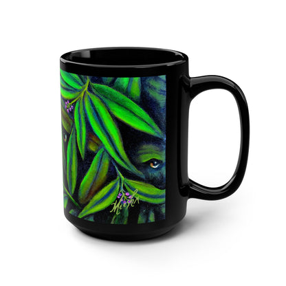 Jeepers Peepers Black Mug, 15oz