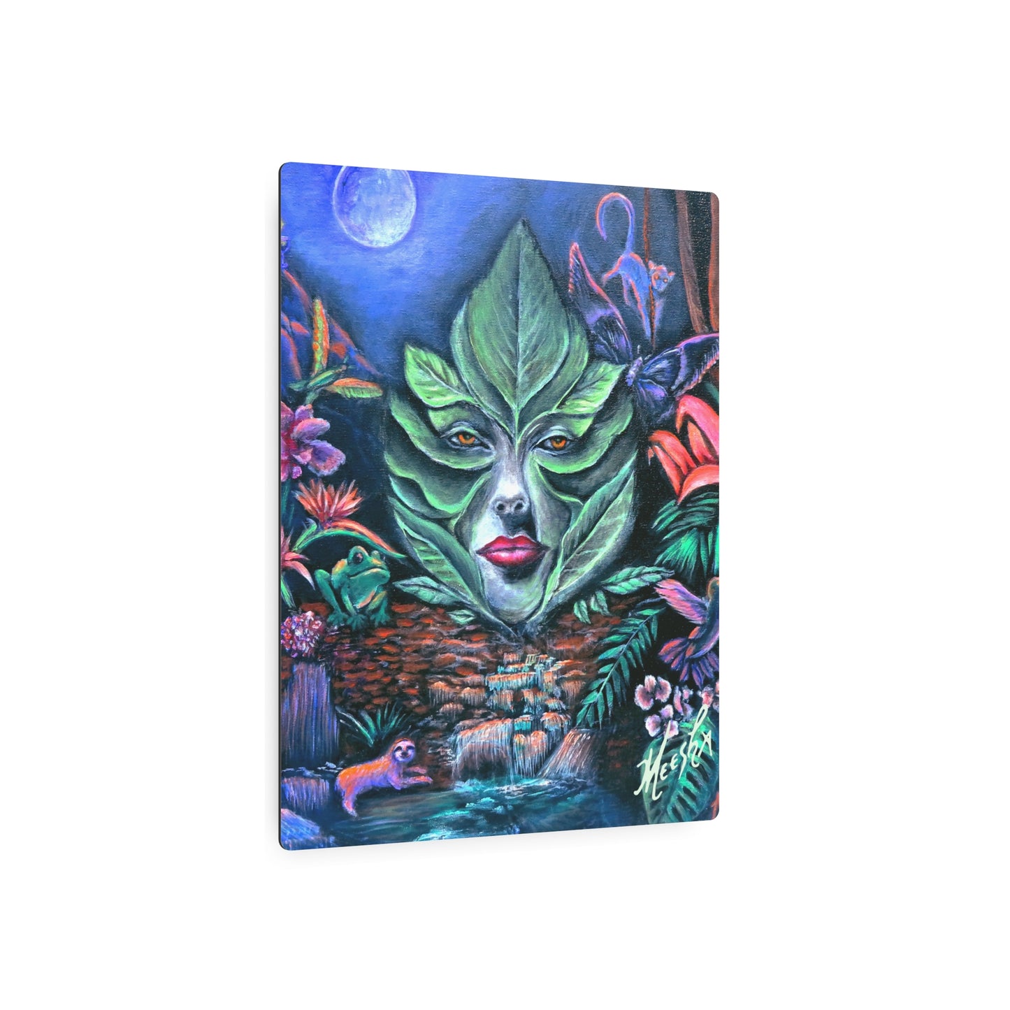 Moonlight Mischief Metal Art Sign