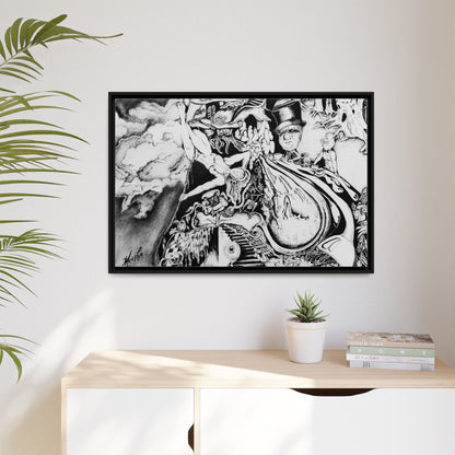 Alice In Blunderland Framed Canvas Print