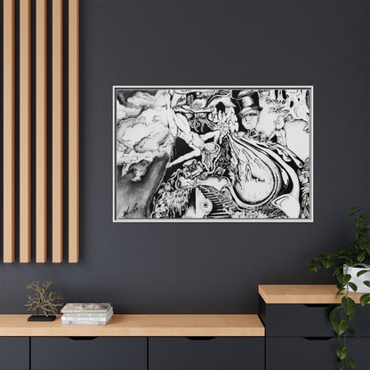 Alice In Blunderland Framed Canvas Print