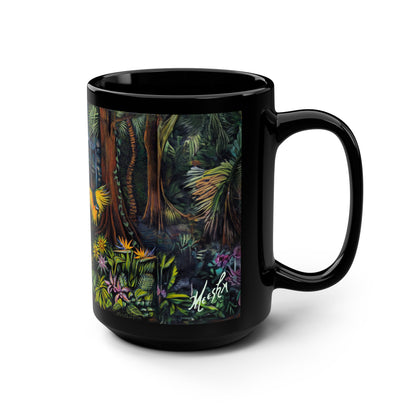 Amazonia Black Mug, 15oz