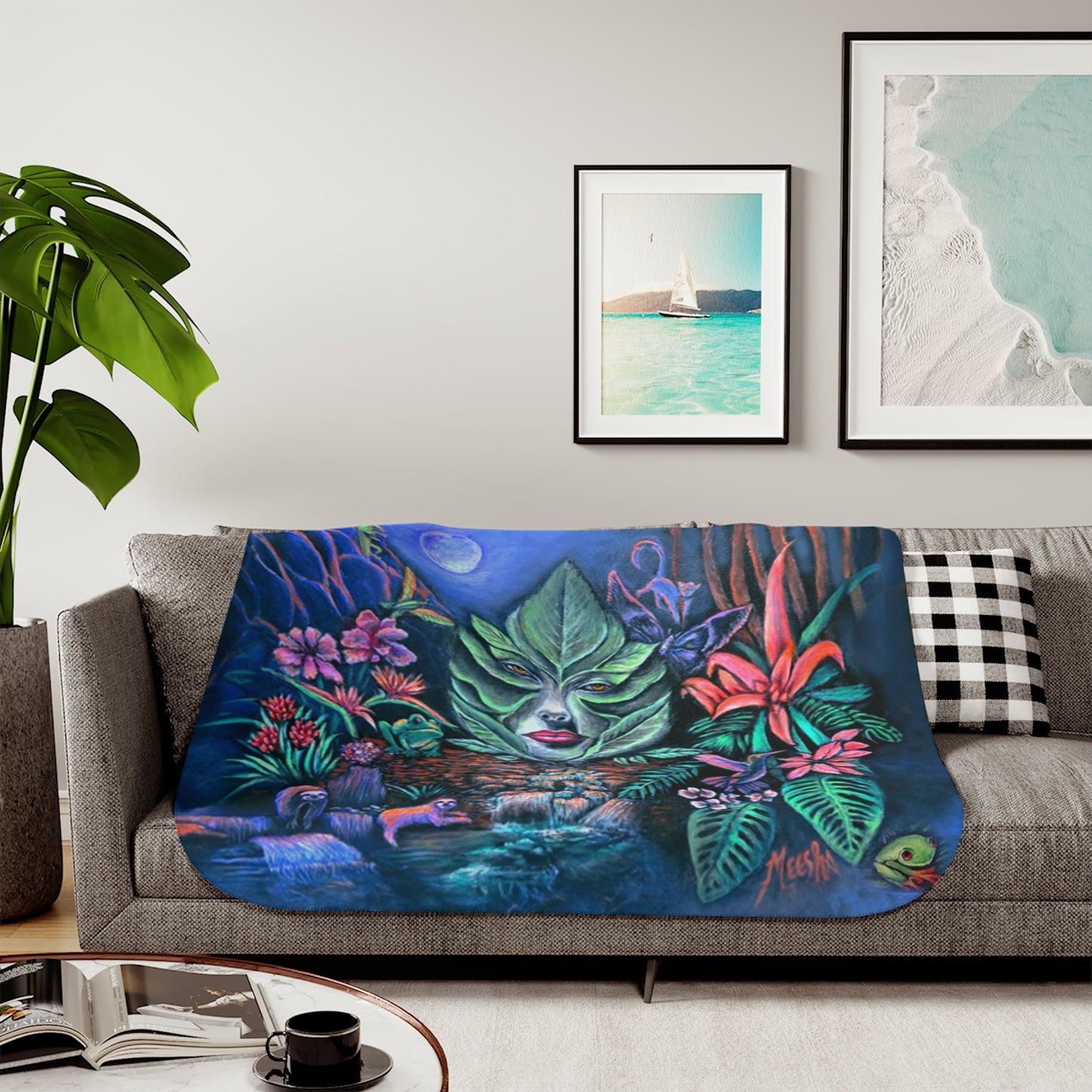 Moonlight Mischief Super Cozy Sherpa Blanket