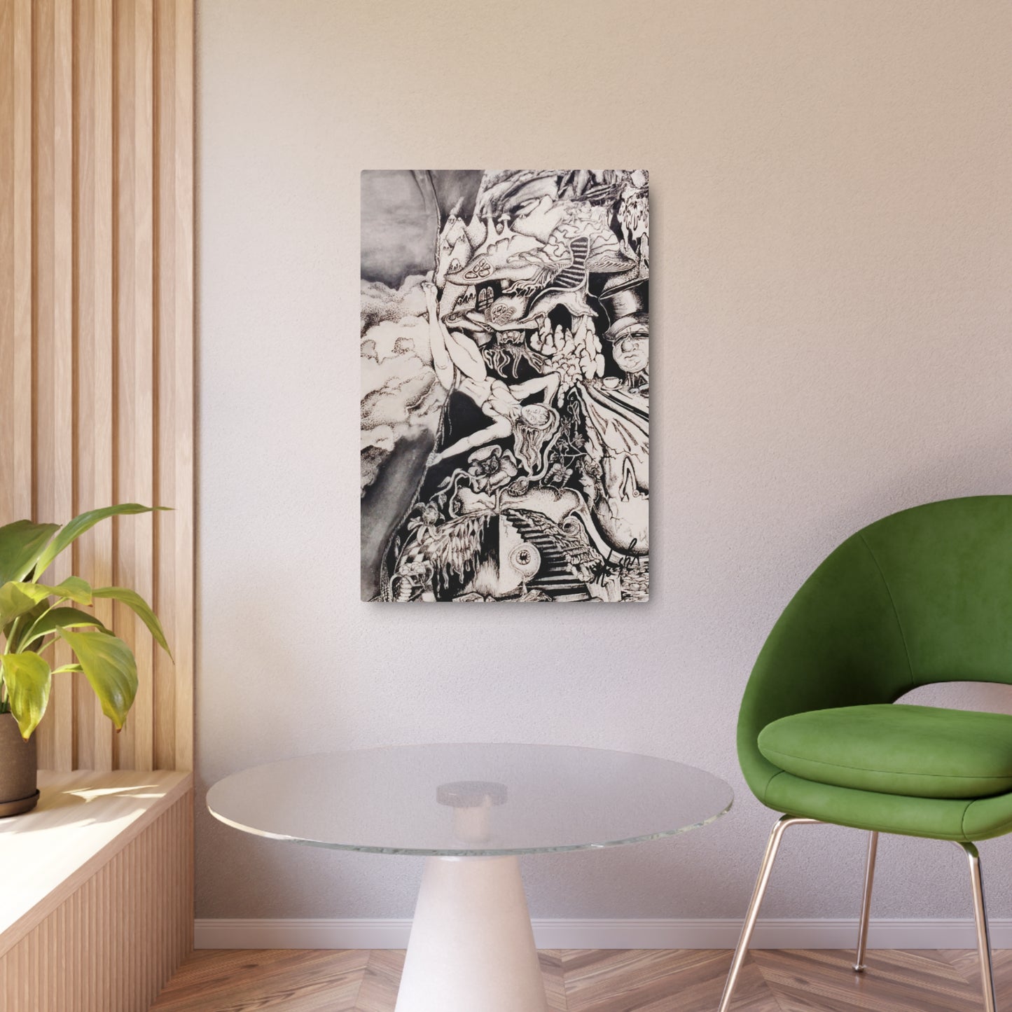 Alice In Blunderland Metal Art Sign