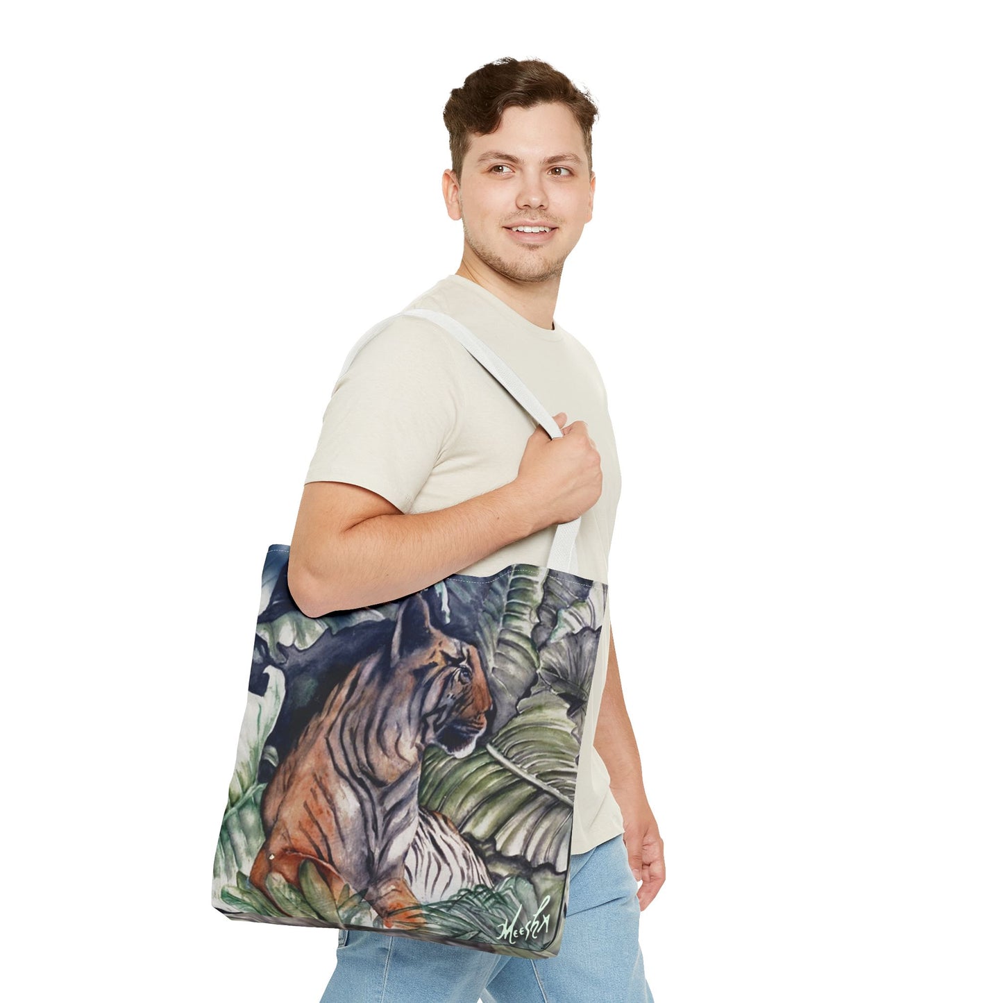 Watchful Warrior Tiger Tote Bag