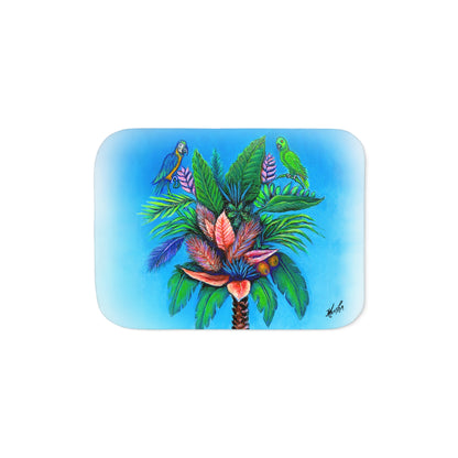 Colorful and Cozy Palm Tree of Life Favorite Sherpa Blanket