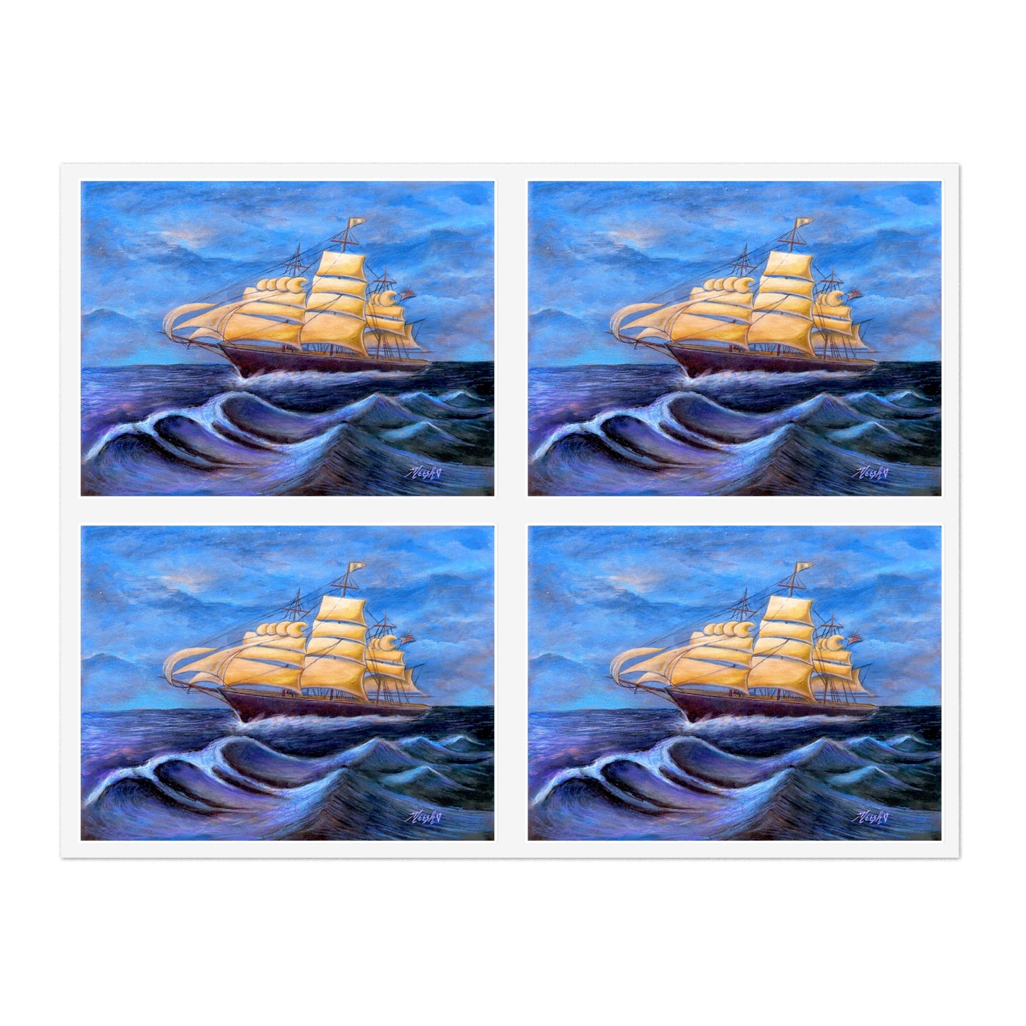 Whimsical Wavehopper Sticker Sheets, 6"x4"