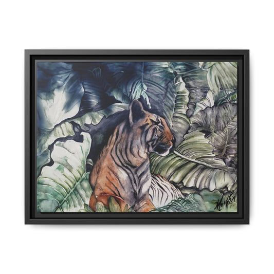 Watchful Warrior Framed Canvas Print