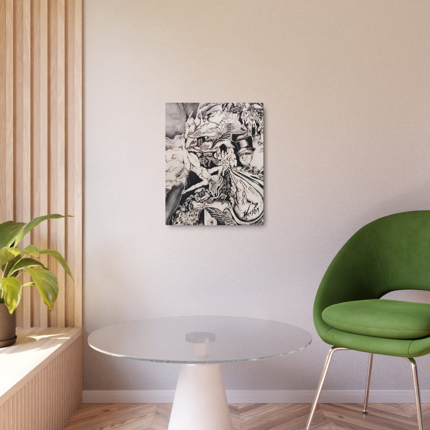 Alice In Blunderland Metal Art Sign