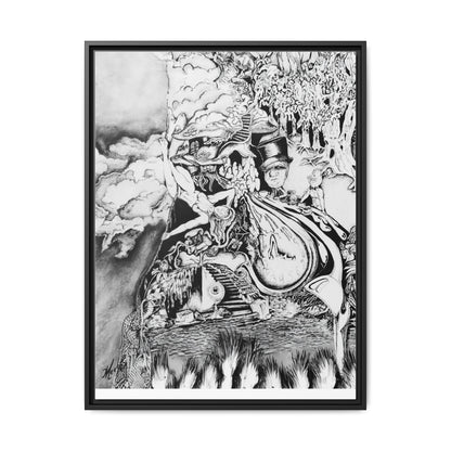 Alice In Blunderland Framed Canvas Print