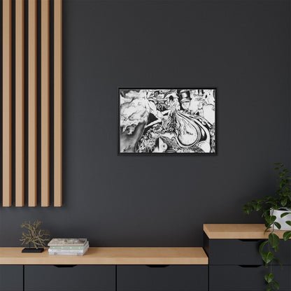 Alice In Blunderland Framed Canvas Print