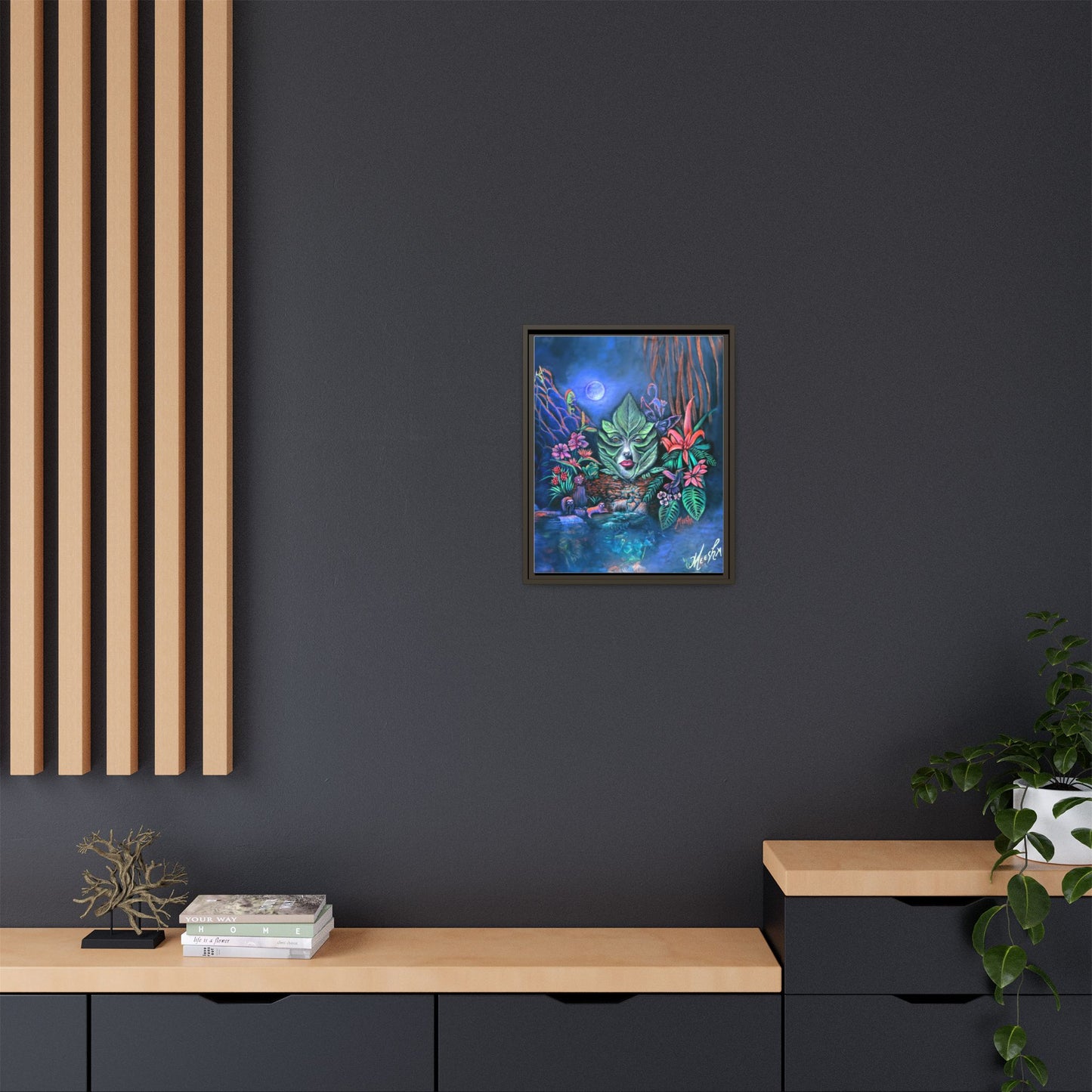 Moonlight Mischief Framed Canvas Print