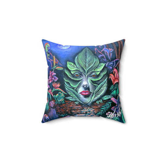 Moonlight Mischief Spun Polyester Square Pillow