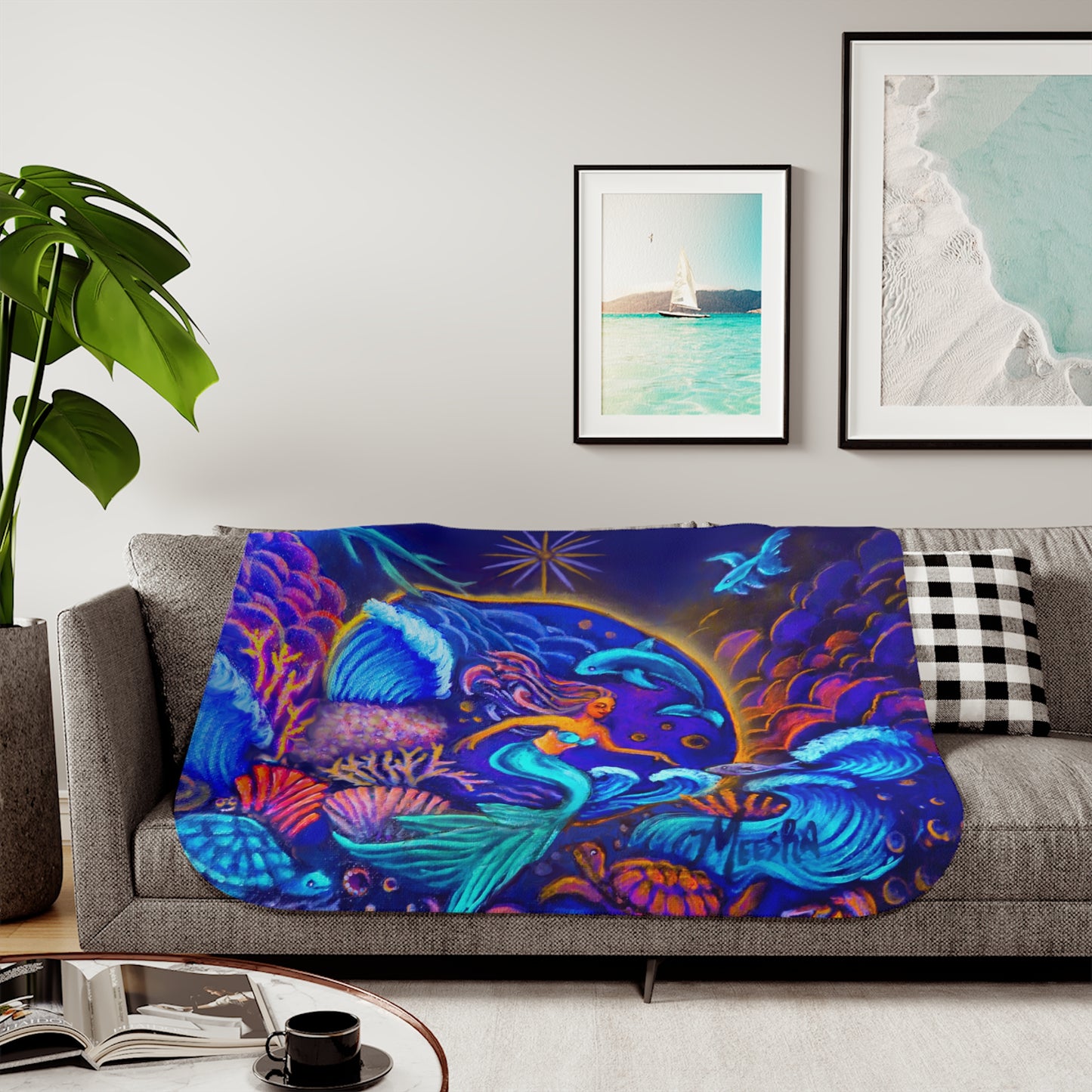 Celestrial Extraterrestrial Super Snuggly Sherpa Blanket