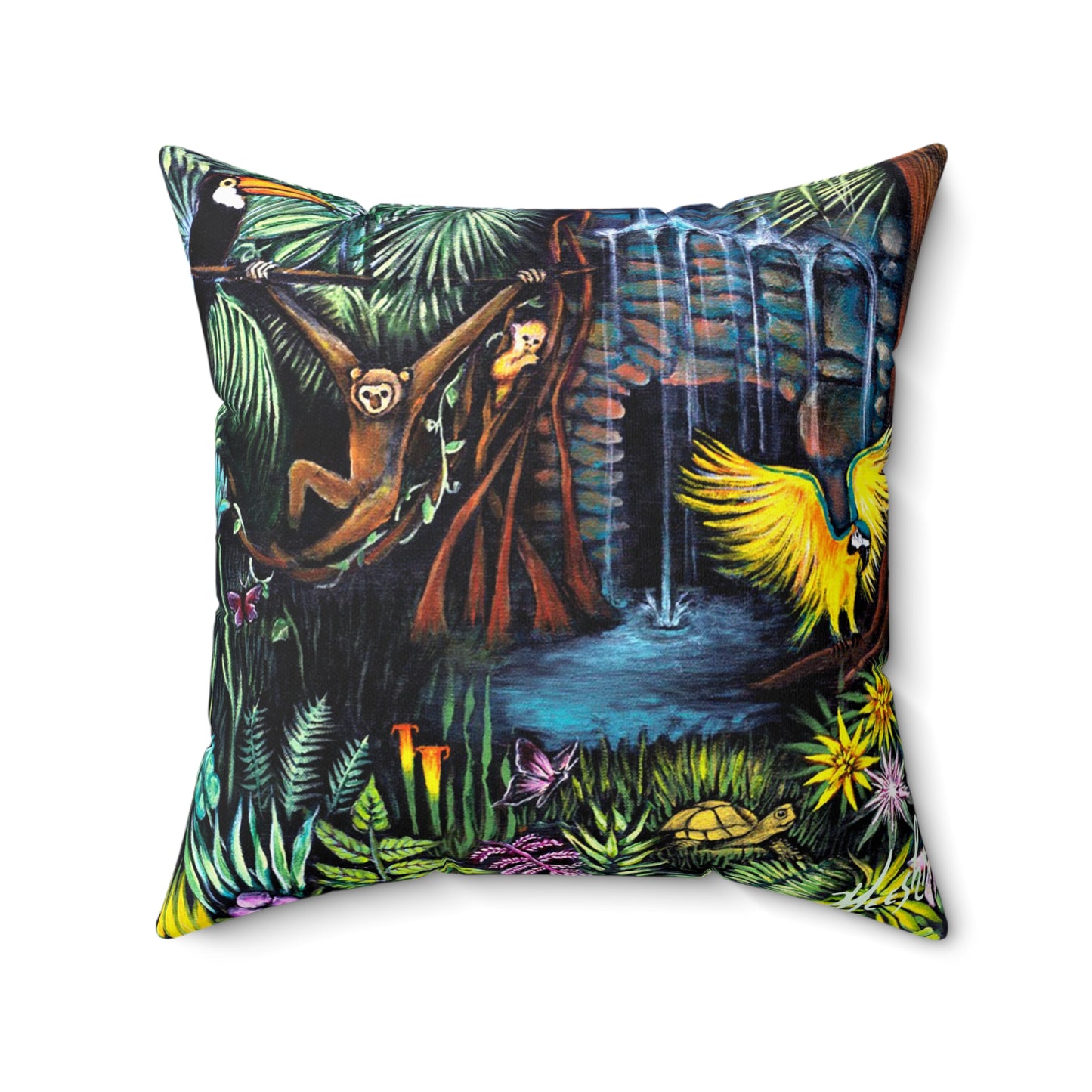 Amazonia Spun Polyester Square Pillow