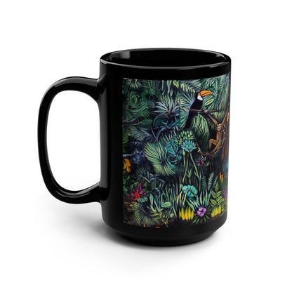 Amazonia Black Mug, 15oz
