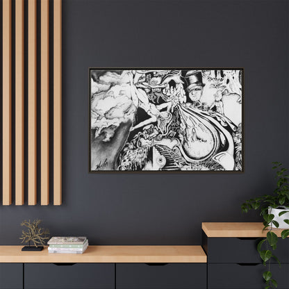 Alice In Blunderland Framed Canvas Print