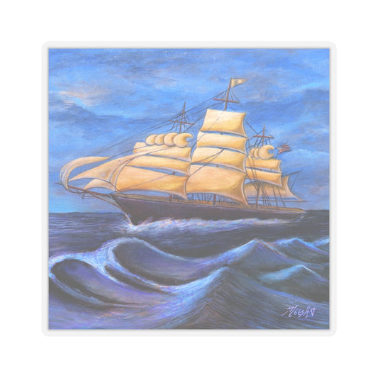 Whimsical Wavehopper Kiss-Cut Stickers