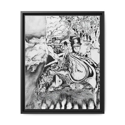 Alice In Blunderland Framed Canvas Print