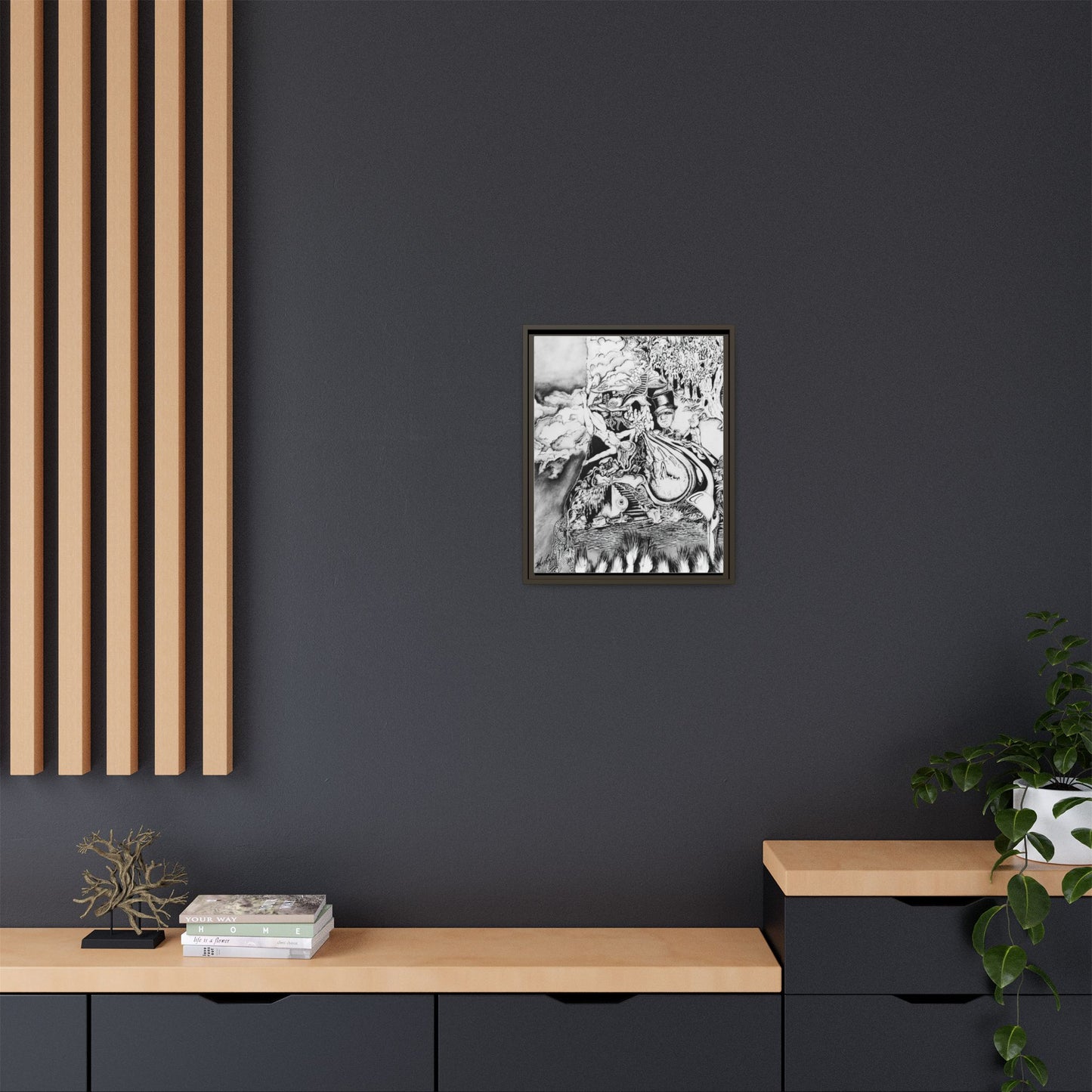 Alice In Blunderland Framed Canvas Print