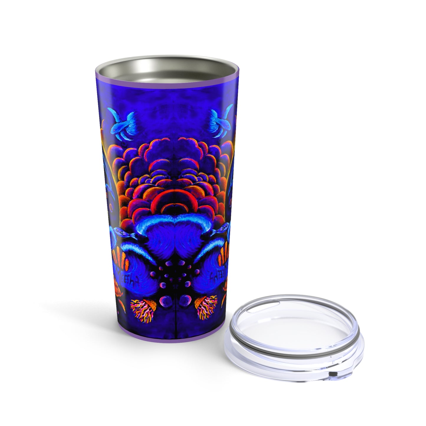 Celestial Extraterrestrial Scene II 20oz Tumbler - Colorful Marine Life Travel Mug