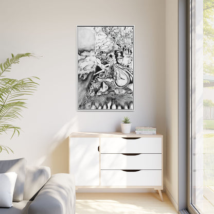 Alice In Blunderland Framed Canvas Print