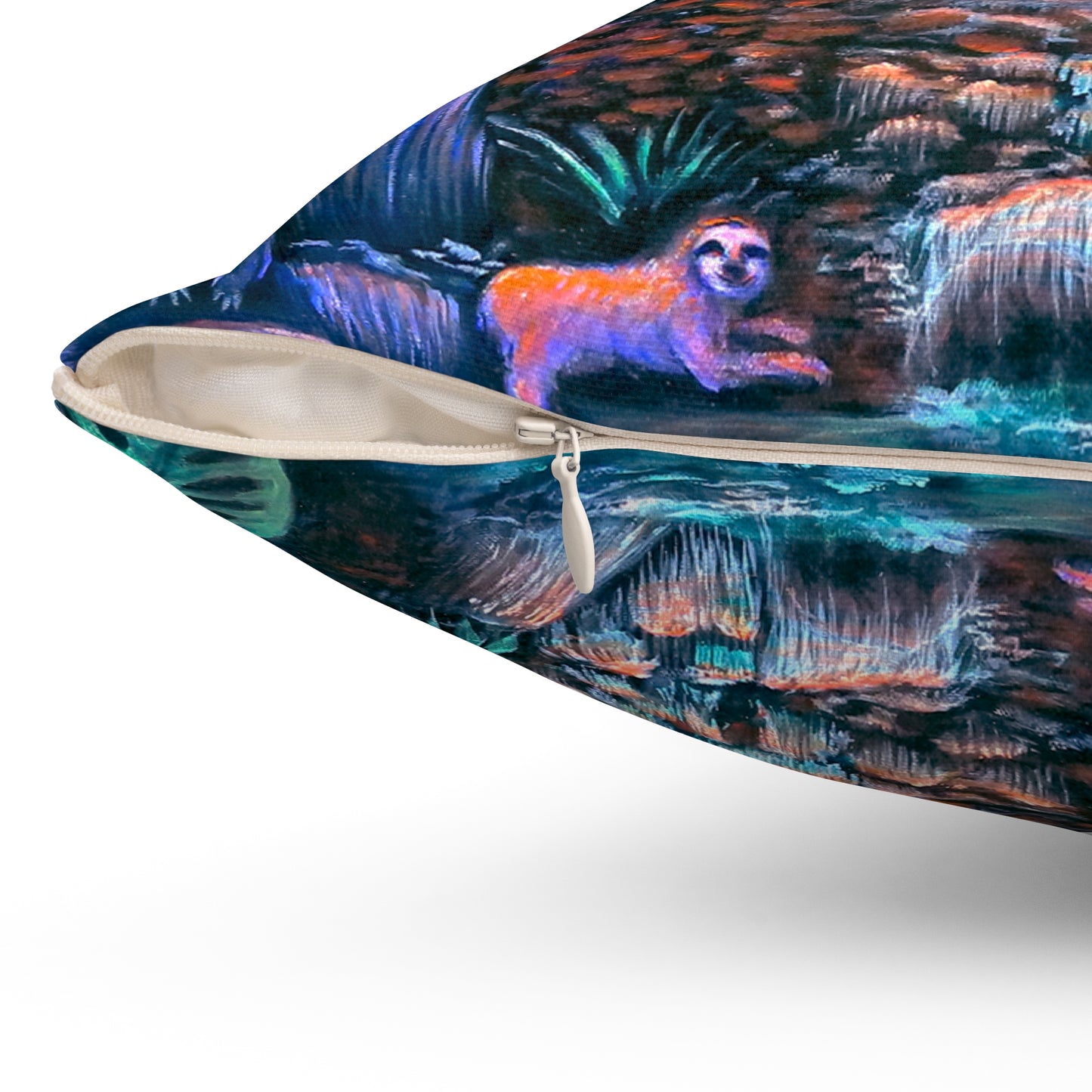 Moonlight Mischief Spun Polyester Square Pillow