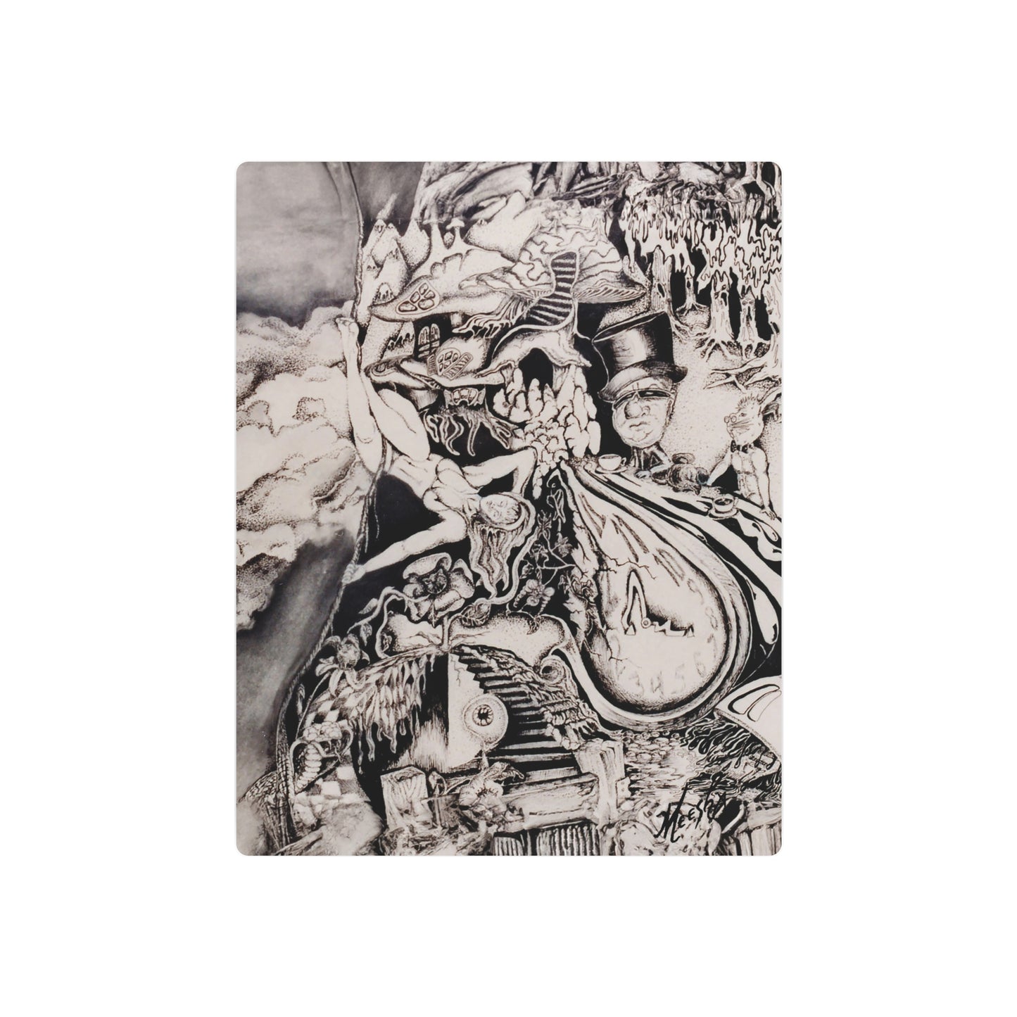 Alice In Blunderland Metal Art Sign