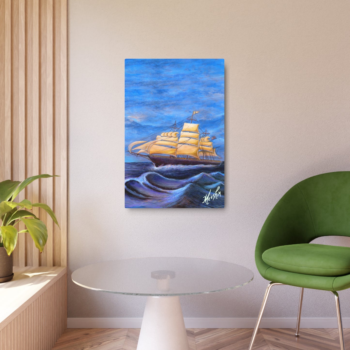 Whimsical Wavehopper Metal Art Sign