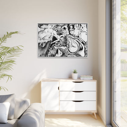 Alice In Blunderland Framed Canvas Print